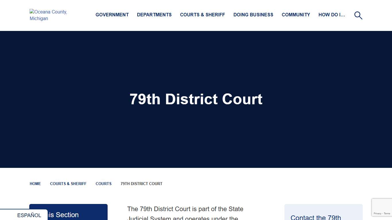 79th District Court - Oceana County Michigan