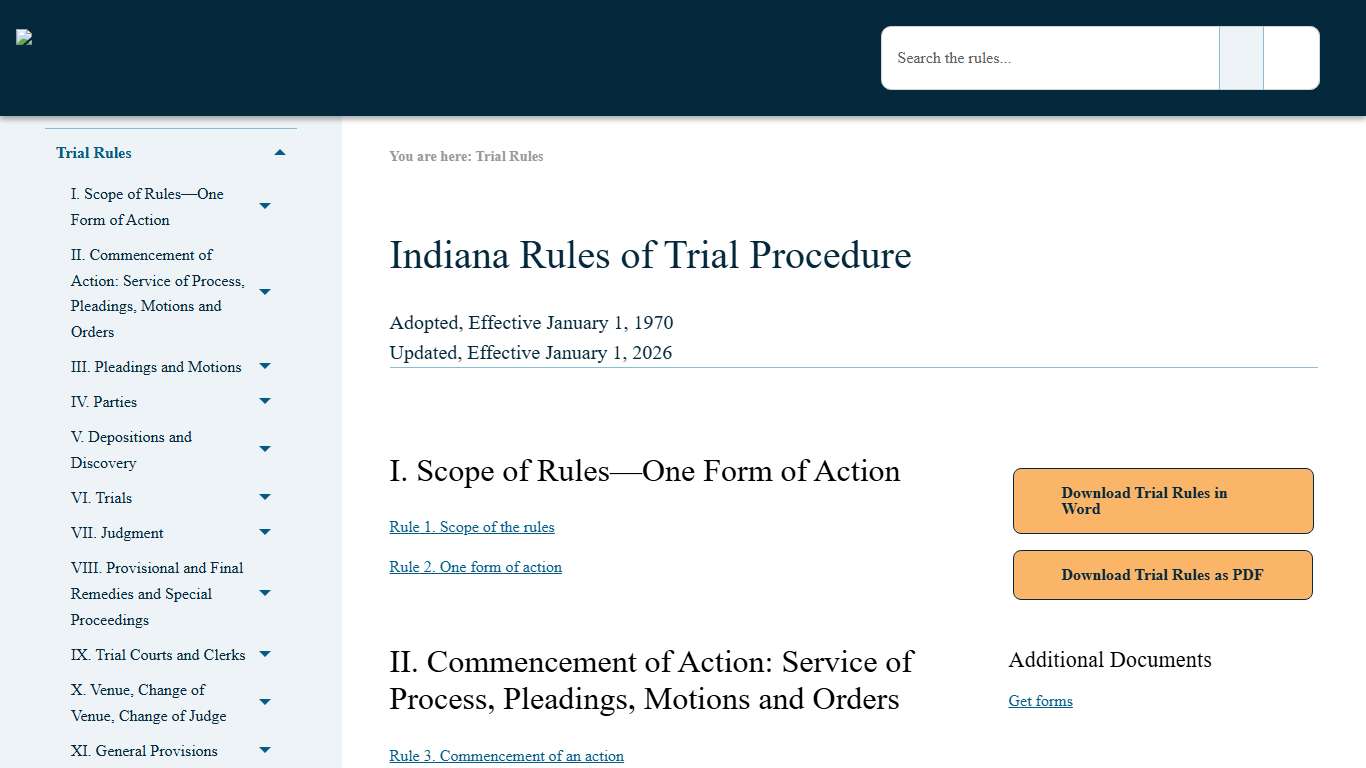 Trial Procedure Rules