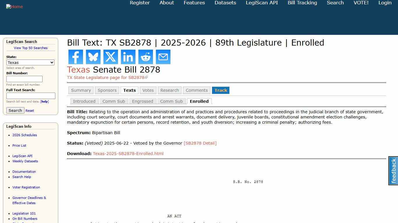 Bill Text: TX SB2878 | 2025-2026 | 89th Legislature | Enrolled | LegiScan